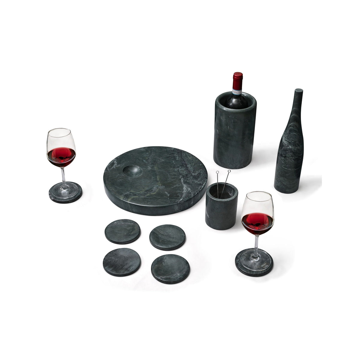 10 Pieces Luxury Natural Marble Dining Room Accessories Set, photo 30 of 33
