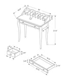 Computer Desk For Home Office, Laptop, Storage Drawers, Traditional by Unique Piece Furniture
