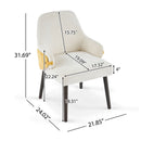Indoor Dining Chair Set of 2 with Sturdy Frame - Beige / Yellow by HouseOfZazla