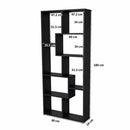 Asymmetrical Display Shelf & Bookcase, 5 Tier