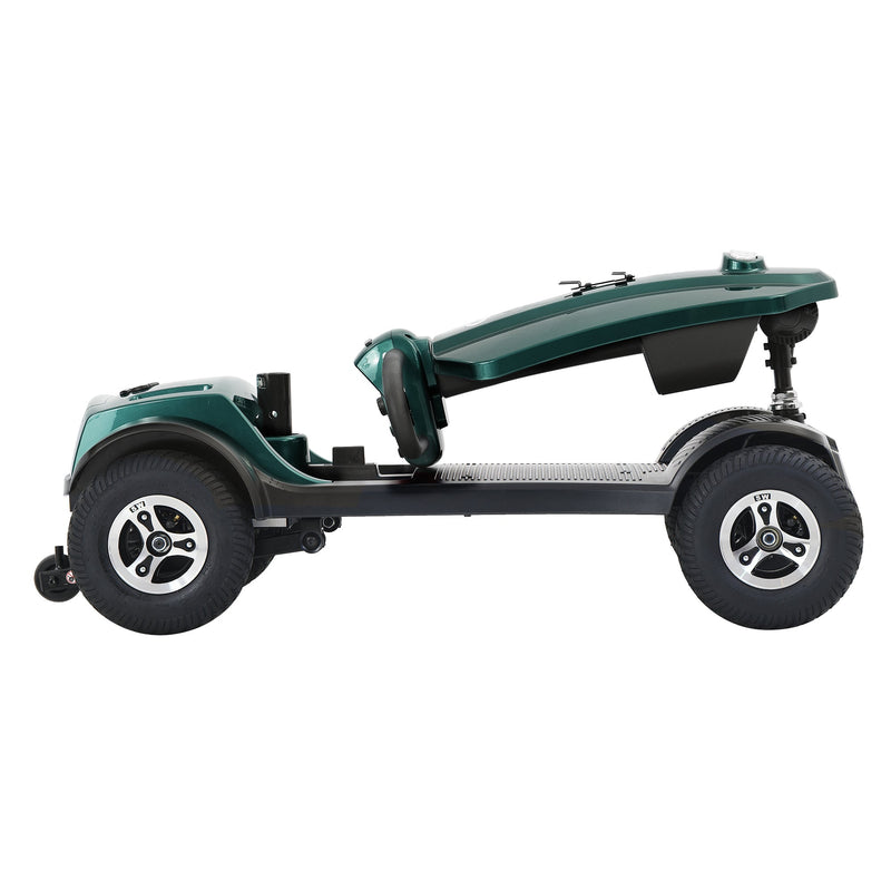 MAX PLUS EMERALD Wheels Outdoor Compact Mobility Scooter with 2pcsx20AH Lead acid Battery, 16 Miles, Cup Holders & USB charger Port