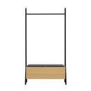 Paloma - Open Hanging Closet With Storage - Light Oak by HouseOfZazla
