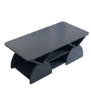 Geometric Engineered Coffee Table with Rounded Corners and Open Shelves by HouseOfZazla
