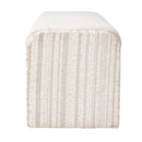 62.2 Inch Striped Upholstered Ottoman Bench