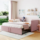 Twin Size Upholstered Daybed With Pop Up Trundle by Unique Piece Furniture