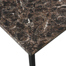 5 Piece Dinning Set With Faux Marble Top, Table & 4 Chairs - Black by HouseOfZazla