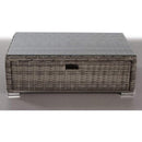 Glass Outdoor Coffee Table - Gray Mix by HouseOfZazla