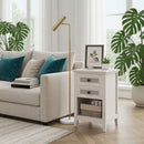 Nightstand With 2 Drawers & Shelf - White by HouseOfZazla