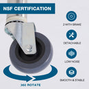 36''*24'' Commercial Work Table for Restaurant and Home Stainless Steel Kitchen Prep Table with Under Shelf and wheels