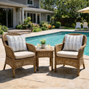 2 Pack Outdoor Throw Pillows, Waterproof & Fade-Resistant Patio Cushions by HouseOfZazla