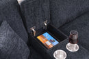 Gina - Sectional Sofa With Ottoman - Black by HouseOfZazla