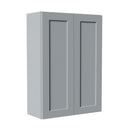 Gray Shaker Solid Wood Wall Cabinet with Soft-Close Doors by HouseOfZazla