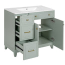 Bathroom Vanity With Sink, Soft Close Doors, Adjustable Shelves by HouseOfZazla