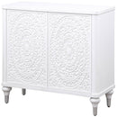 Angus - 2 Door Mandala Accent Cabinet - White by HouseOfZazla
