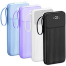 PD22.5W Fast Charger 20000mAh Fast Charging Power Bank Portable Charger with 4 Inbuilt Cables Digital Display Handle Fit For IOSPhone 15/14 Android An