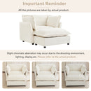 Modern Armchair Sofa With Movable Ottoman