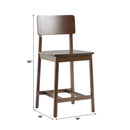 Minimalist Solid Wood Counter Stool, Set of 2