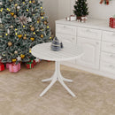 Modern Round Table, Waterproof, UV Resistant And Durable - White by HouseOfZazla