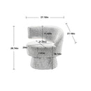 360 Degree Swivel Cuddle Barrel Accent Chairs, Round Armchairs with Wide Upholstered, Fluffy Fabric Chair for Living Room, Bedroom, Office, Waiting Rooms