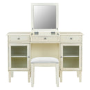 Multi Functional 2 In 1 Vanity Desk With Flip Top Mirror Material - White Oak by Unique Piece Furniture