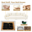 Deep Seat Convertible Sofa With Soft Pillows And Ottomans by HouseOfZazla