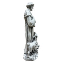 Magnesium Oxide Saint Statue With Lamb Weatherproof Religious Sculpture