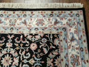 6' X 9' Handmade Indian Agra Wool Rug Carpet Vegetable Dyes Black