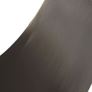 63" Modern Artificial Stone Crescent-Shaped Metal Legs, Can Accommodate 6-8 People - White / Black by HouseOfZazla