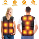 Heat Jacket Vest 3 Heating Gear Adjustable USB Heated Vest Warm Heat Coat Vest with 10 Heating Pads For Men Women Winter Outdoor Activity