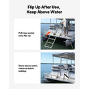 Flip-Up Dock Ladder, 4-Step, Heavy-Duty Aluminum Alloy Pontoon Boat Swim Ladder by HouseOfZazla