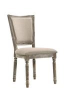 Gabrian Two Tone Reclaimed Side Chair Set of 2 - Beige / Gray