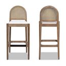 Panama - Curved Back Cane Bar Stool (Set of 2) by HouseOfZazla