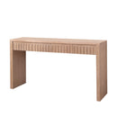 Modern Console Table with 4 Drawers – 59.2" Entryway Table in Natural Wood Finish