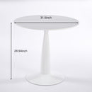 Pedestal Table, Round For Kitchen - White by HouseOfZazla