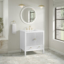 James Martin Myrrin 30" Single Bathroom Vanity, Bright White