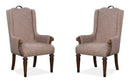 Durango - Wood Upholstered Host Arm Chair (Set of 2) - Willadeene Brown