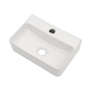 Ceramic Rectangle Wall Mount Bathroom Sink With Single Faucet Hole by HouseOfZazla