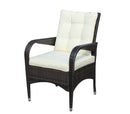 2-Piece Liberatore Dining Chairs with Beige Cushions by HouseOfZazla