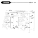 Bathroom Vanity With Sink, 2 Doors & 8 Drawers, Soft Close System by HouseOfZazla