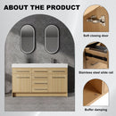 Freestanding Bathroom Vanity With Resin Sink, Soft-Closing Doors And Drawers by HouseOfZazla