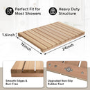 Cedar Wood Shower Mat - Non-Slip Slatted Bath Mat