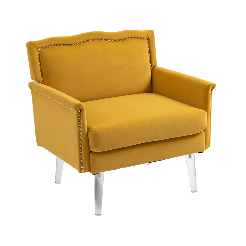 Accent Chair, Living Room Chair / leisure single sofa with acrylic feet