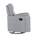 360 Degree Swivel Recliner Theater Recliner Manual Rocker Recliner Chair with Two Removable Pillows for Living Room, Dark Grey