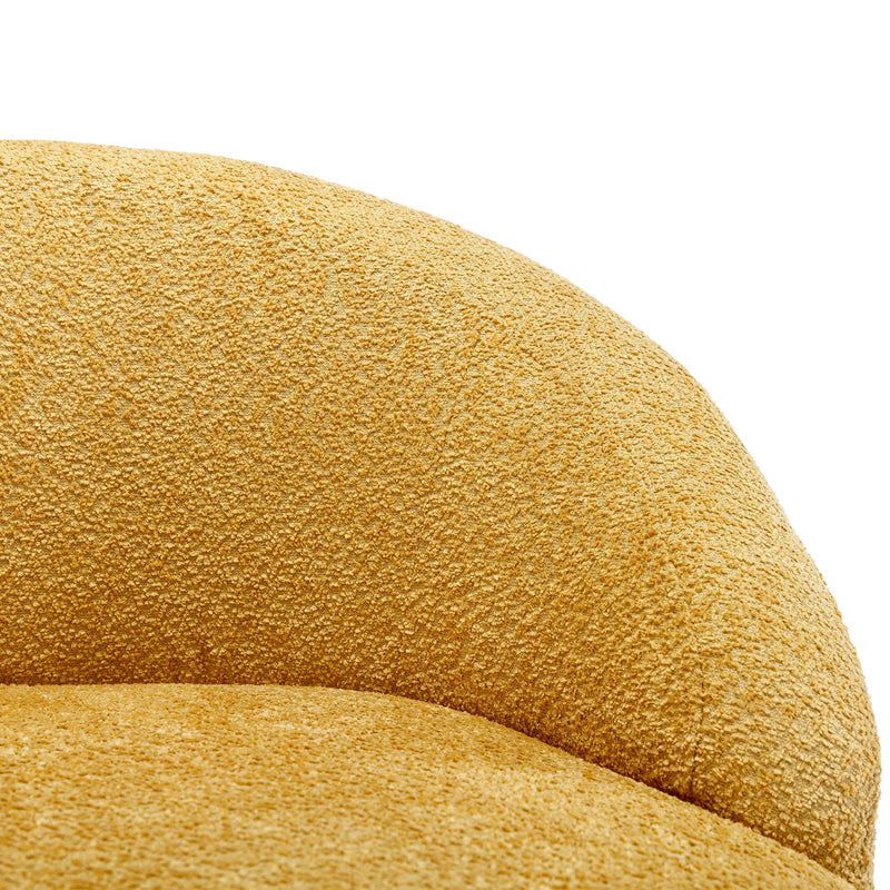 360 Degree Swivel Cuddle Barrel Accent Chairs, Round Armchairs with Wide Upholstered, Fluffy Fabric Chair for Living Room, Bedroom, Office, Waiting Rooms