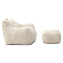 Giant Bean Bag Chair With Armrests And Footstool by HouseOfZazla