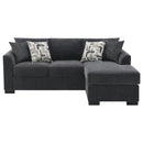 Pacheco - Upholstered Sleeper Sectional Chaise Sofa With Pocket Coils And Reversible Cushions - Dark Gray by HouseOfZazla