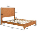 Platform Bed Frame With Tall Headboard by HouseOfZazla