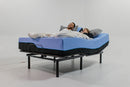 Refresh - 12" Flex Head Memory Foam Hybrid Mattress And Adjustable Base Bundle - Blue - Queen by Unique Piece Furniture