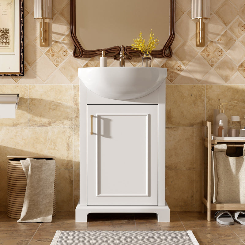 20-Inch Bathroom Vanity with Ceramic Sink, photo 3 of 10