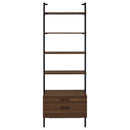 Wendell - 4 Shelf Storage Wall Bookshelf - Walnut